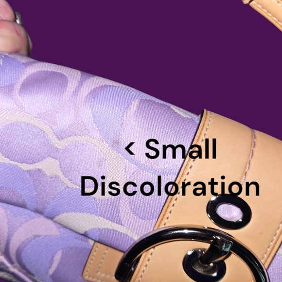 #56 - Coach Limited Edition Rare Lilac Soho Baguette With Dust Bag - Picture 9 of 16